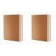 KUMHONW 2 Pack A5 Kraft Notebooks,60 Lined Blank Pages Travel Journal Bulk,Soft Cover Notebooks for Women Womans ,Making Plans Writing Memos Office Office Supplies,8.1 X 5.5 in