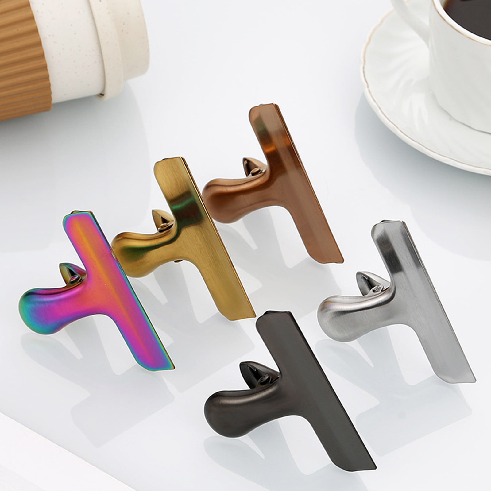 YAZHPA Chip Clips & Stainless Steel Heavy Duty Food Bag Clips 8 Packs