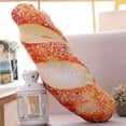 YAZHPA 50CM 3D Simulation Bread Shape Pillow Soft Lumbar Back Cushion