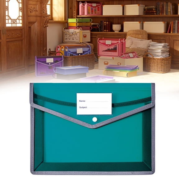 KUMHONW Plastic Expandable File Organizer Folder(No Divider),1Pcs Waterproof Transparent Document Holder Storage for Receipt/Paper/Bill/Taxes/Letter,Easy to Label 9.84"x12.99" for School Office Home