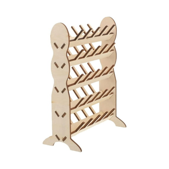 KUMHONW Wood Thread Spool Rack, Holds 50 Spools, Thread Spool Rack ...