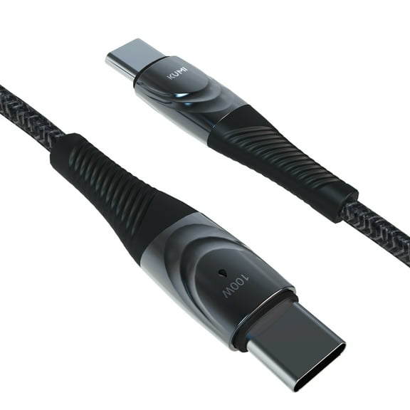 KUMI 100W Max Quick Change Cable, Charging Cord With PD QC3.0, USB C Fast Charging Power Adapter Compatible with iPhone14 Apple Samsung Android Phone, Tablet, EarPods and More Devices