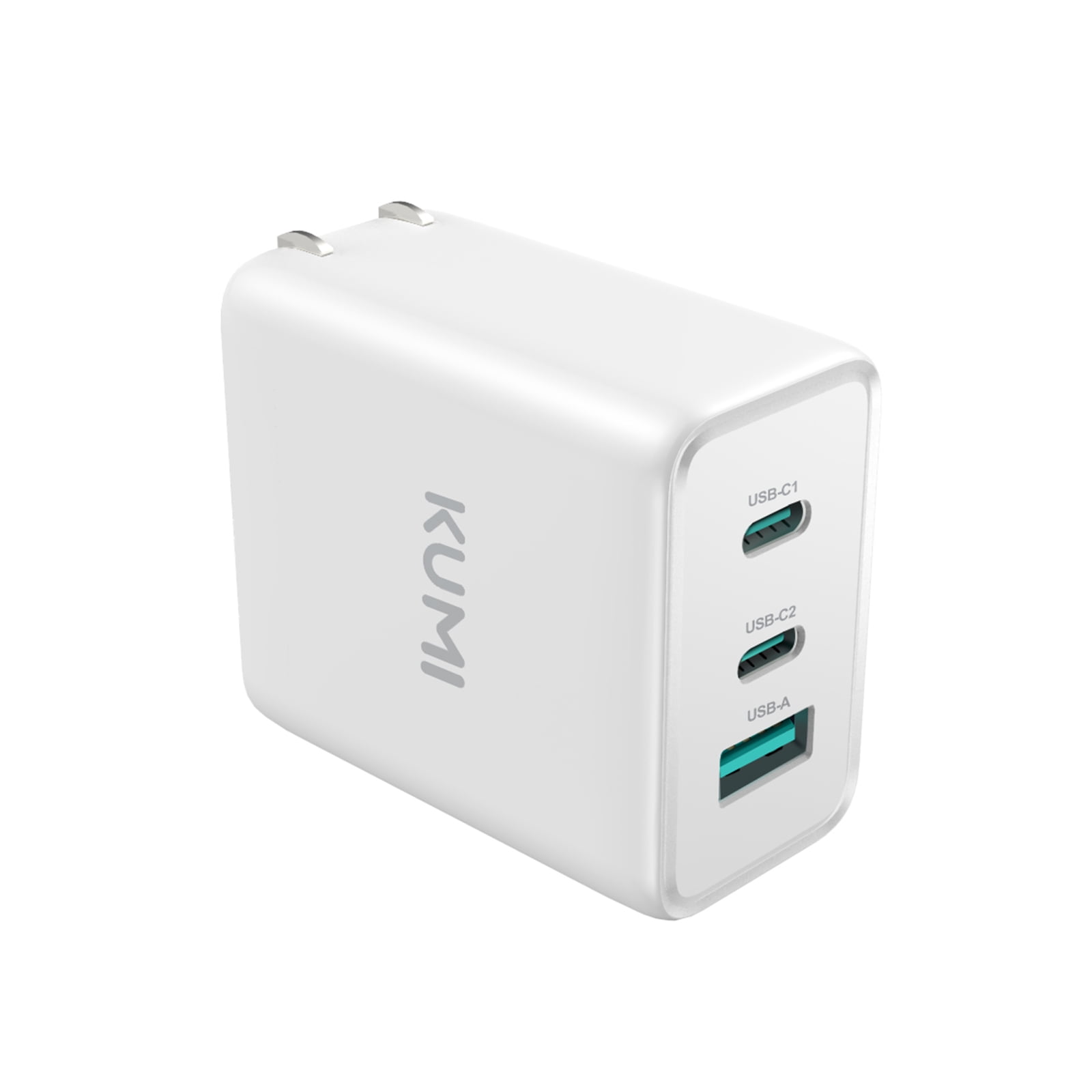 KUMI GaN 65W PD Charger Fast Wall Charger TypeC 3-Port Power Adapter