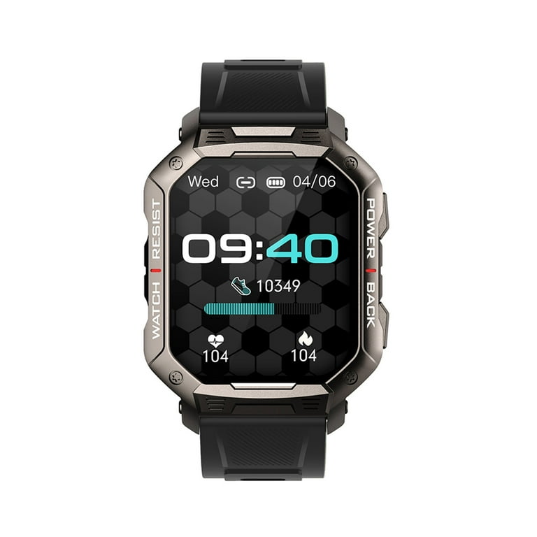 KUMI New Smart Watches for Men with U3 Pro Watch 1.83'' NFC Smartwatch  Bluetooth Call 100+ Sport Heart Rate Women Support IP68 Waterproof Black 
