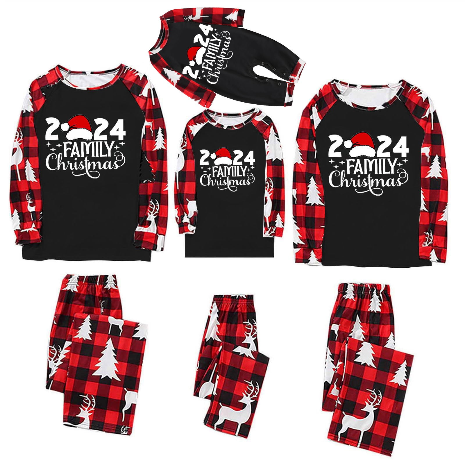 KUNAIK Mommy And Me Christmas Pajamas Clearance 2024 Family Christmas