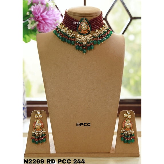 KUNDAN MEENA NECKLACE