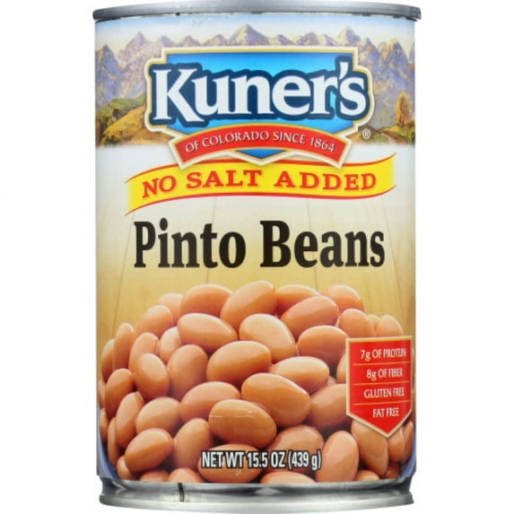(Case of 12 )Kuner - Pinto Beans - No Salt Added - 15 oz.