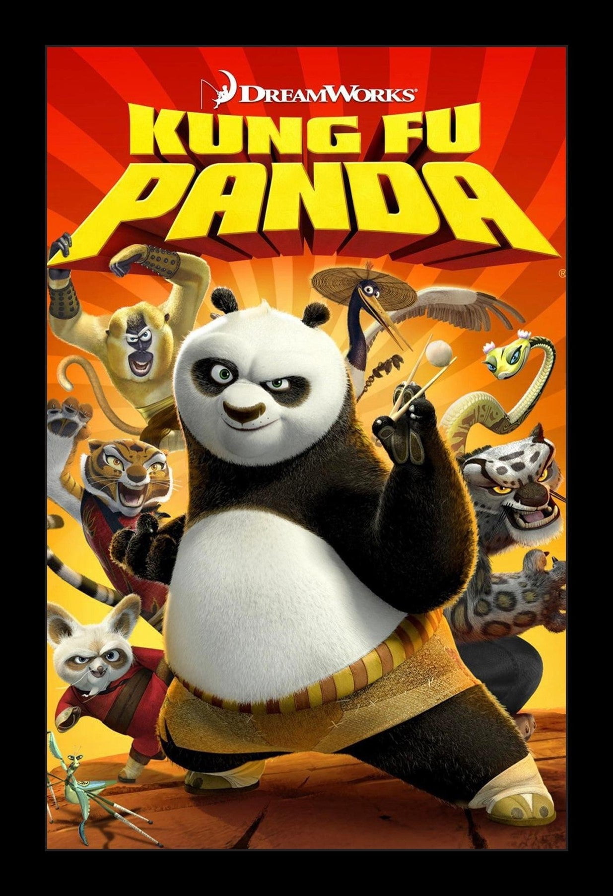 KUNG FU PANDA - 11x17 Framed Movie Poster - Walmart.com