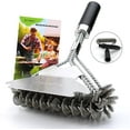 "KUNIFU 3in1 BBQ Grill Brushes and Scrapers, 18"" Stainless Steel