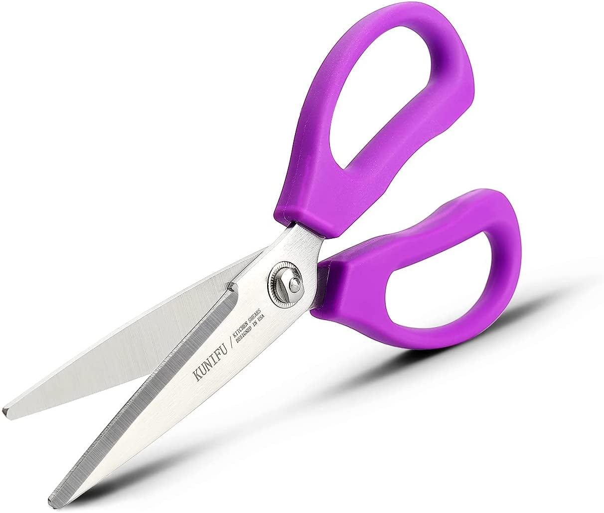 Aoibox 2-Piece All Purpose Heavy Duty Meat Scissors Poultry Shears, Stainless Steel Kitchen Shears, Pastel Pink - Soft Purple