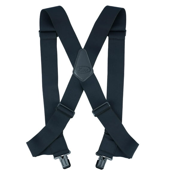 KUNN Men's 2 Inch Suspenders Heavy Duty Side Clip Adjustable Elastic Braces for Work Truck