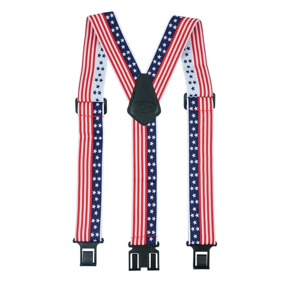 KUNN Men's Perry 1.5 inch Wide Suspender,Elastic Hook End Adjustable Suspenders
