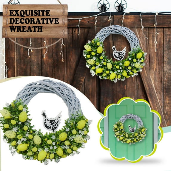 KUNPENG 10" Valentines Day for Front Door Outside Decoration Props Home Bunny Garland Decoration Decoration Easter Decorations & Easter Bunny Wreaths for Front Door