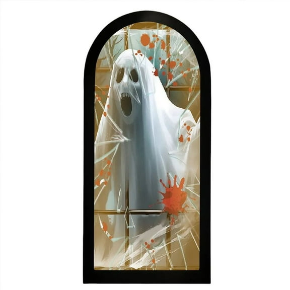 KUNPENG 14" Ghost Mirror Halloween Decorations, Unique Room Acrylic Decorations, Illusion Ghost Reflection, Creates Horror Atmosphere, Perfect for Halloween Party Atmosphere Decorations