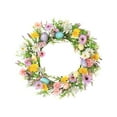 thumbnail image 1 of KUNPENG 18 Inch Pastel Egg Easter Wreath with Wild Flowers for Front Door Spring Decorations, Easter Decorations Outdoor Wreath, 1 of 7