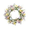thumbnail image 1 of KUNPENG 18 Inch Pastel Egg Easter Wreath with Wild Flowers for Front Door Spring Decorations, Easter Decorations Outdoor Wreath, 1 of 7