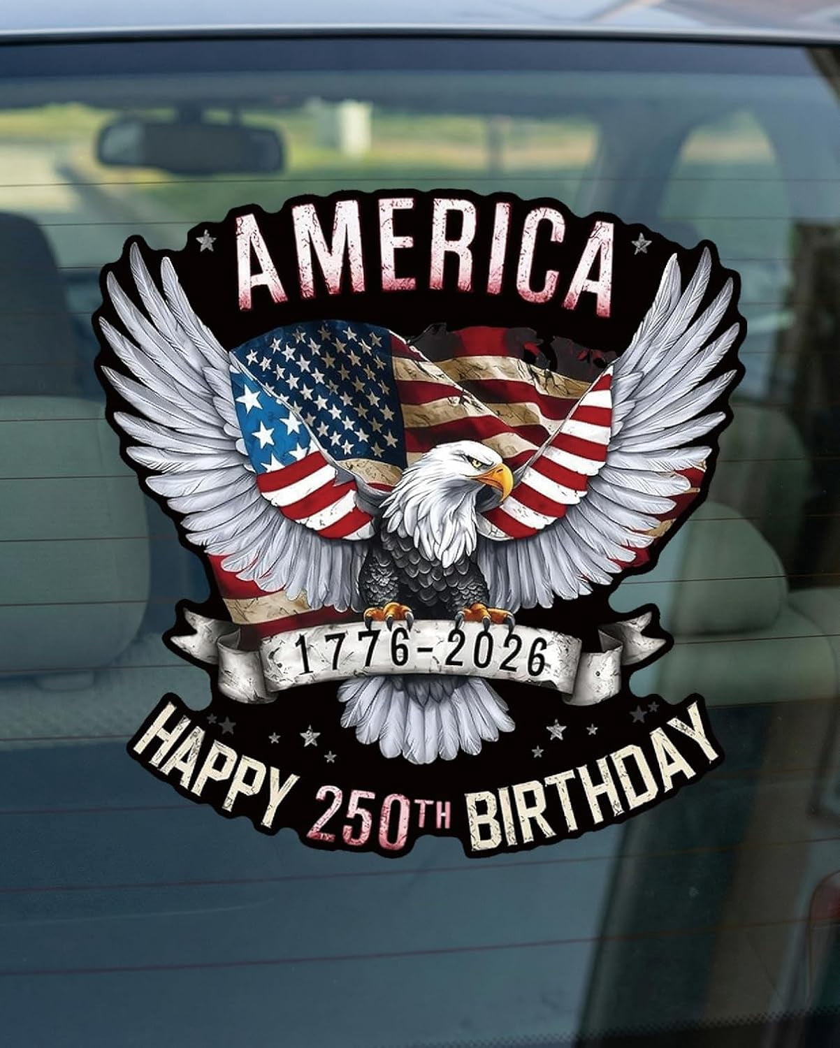 KUNPENG 250 Anniversary USA Stickers, 2Pcs 12 Inch God Bless America ...