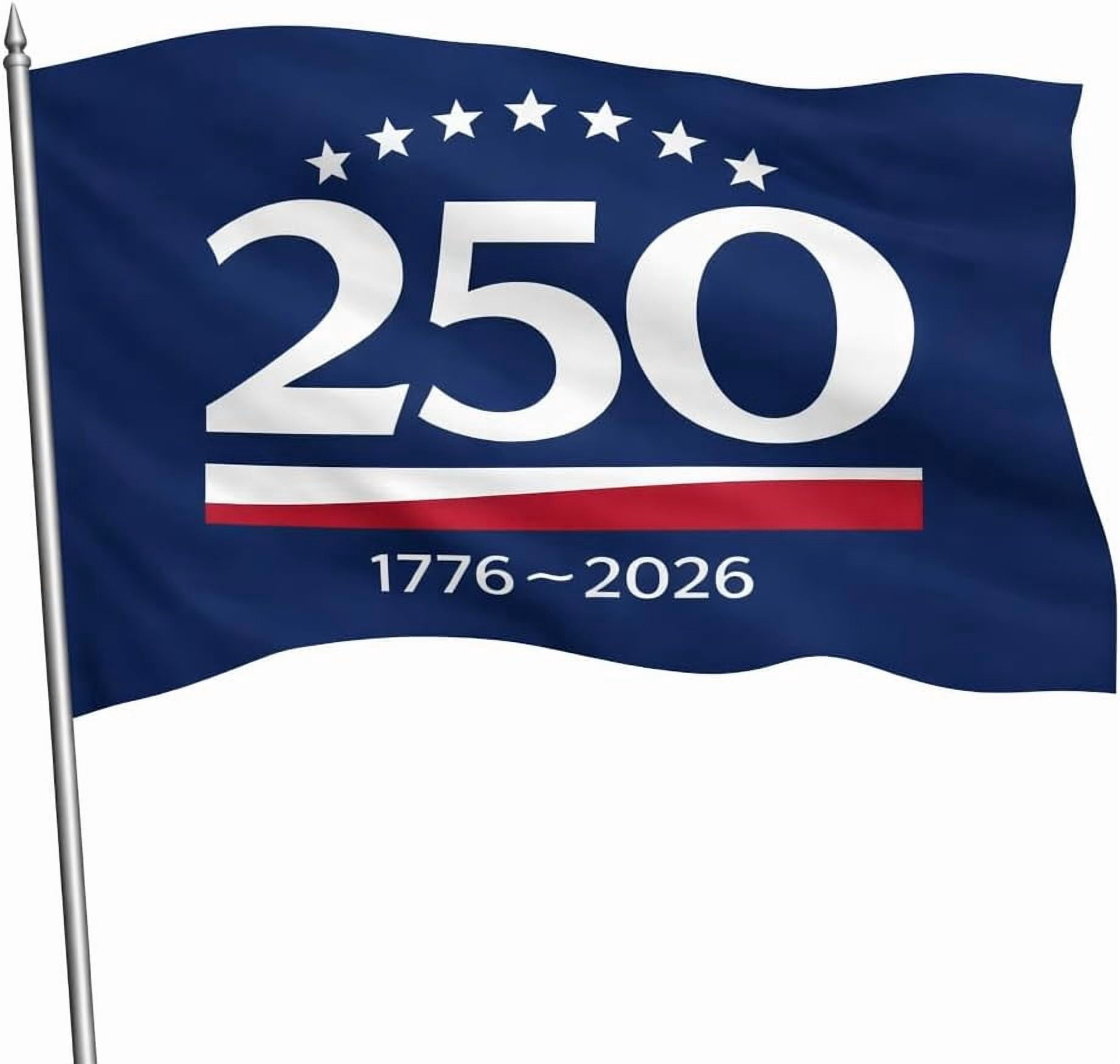 KUNPENG 250 Anniversary Usa Outdoor Flag - We The People 1776-2026 Patriotic Yard & House Banner for 4th of July, 2x3 ft