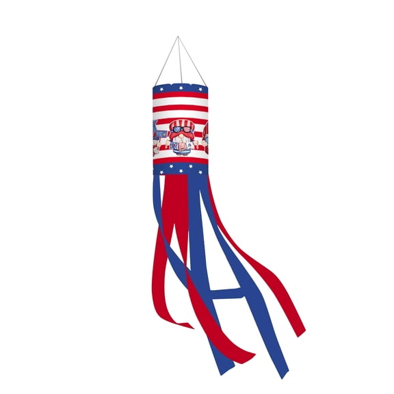 KUNPENG 4th of July Patriotic Windsock Flag, Independence Day Hanging Outdoor Decor, Stars and Stripes USA Streamer for Garden Porch Tree, Memorial Day Veterans Day Decoration, 40 Inch