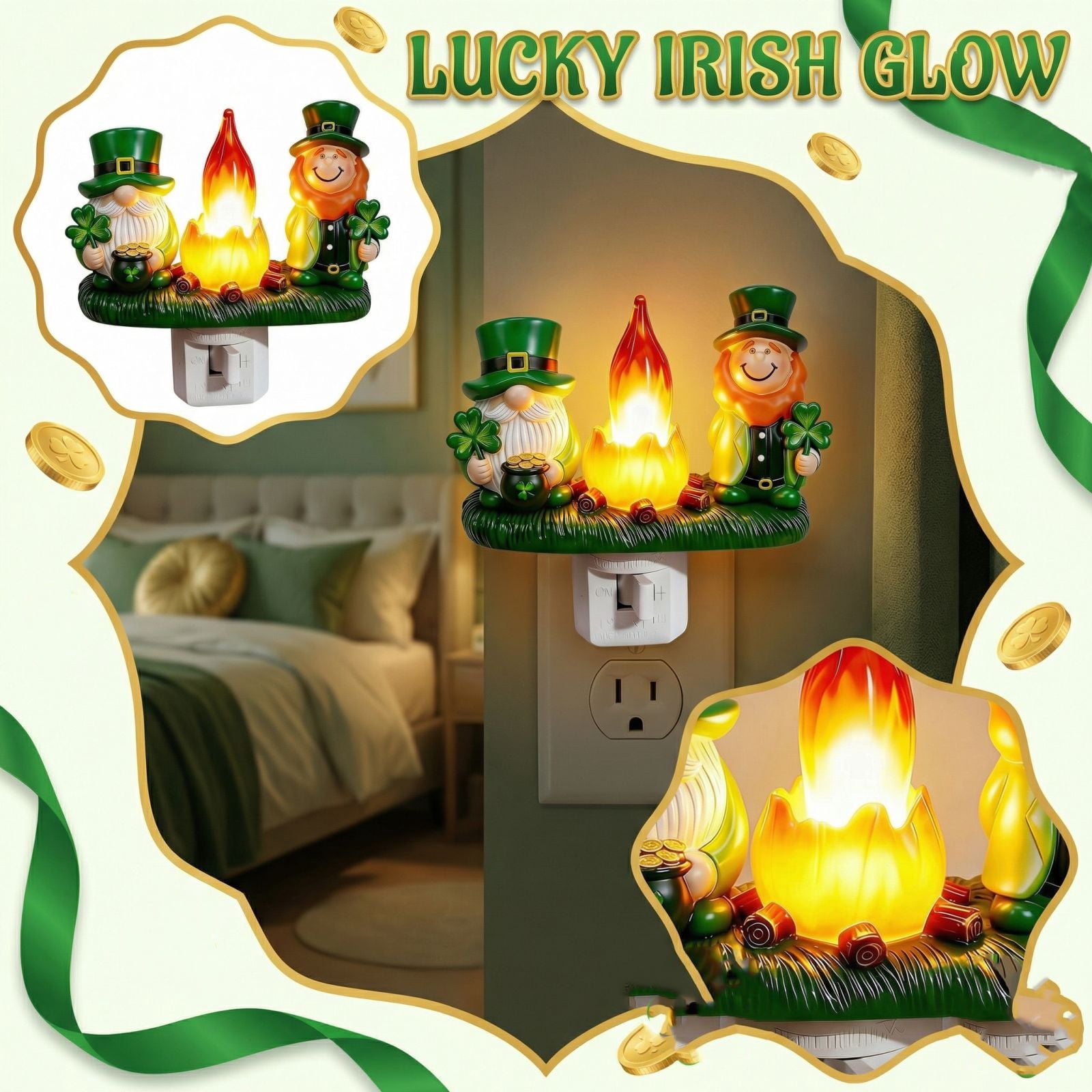 KUNPENG 5.5in Creative Plug-in Night Light, Cute Cartoon Animal LED Wall Lamp, Small Glow Decorative Light for Kids Room Nursery Bedroom Hallway, Energy Saving Nightlight for Children & Baby
