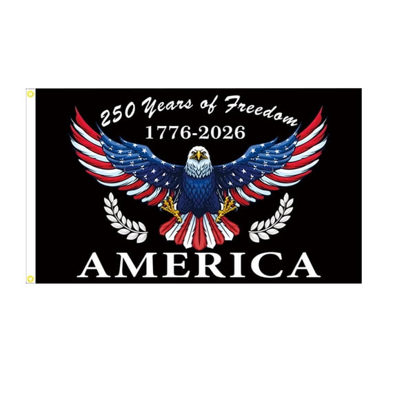 KUNPENG America 250th Anniversary Commemorative Flag - 2x3ft USA Semiquincentennial Decorative Banner, 1776-2026 Patriotic Yard Flag with Brass Grommets for Indoor/Outdoor Celebration
