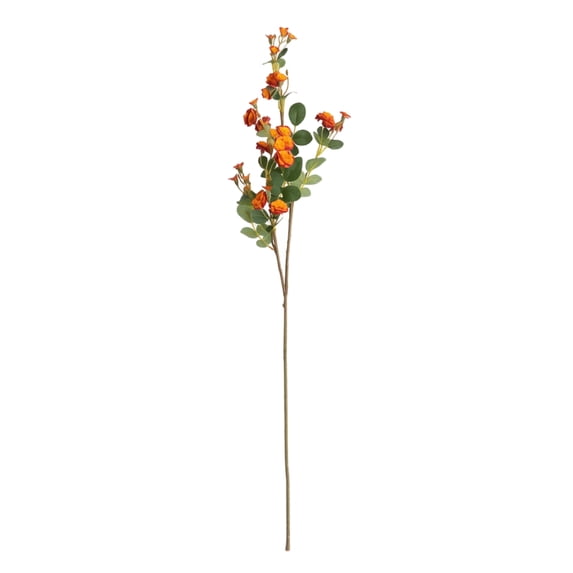 KUNPENG Artificial Mini Rose Stem, Single Branch with 5-8 Faux Silk Flower Heads, Fake Spray Roses Bouquet for DIY Wedding Centerpiece Home Dining Vase Floral Arrangement (Sold as 1 Stem)