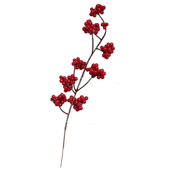 KUNPENG Artificial Picks Branches, Fake Xmas Red Berry Stems for Christmas Tree Decorations Wedding Holiday Decor, Christmas Decorations