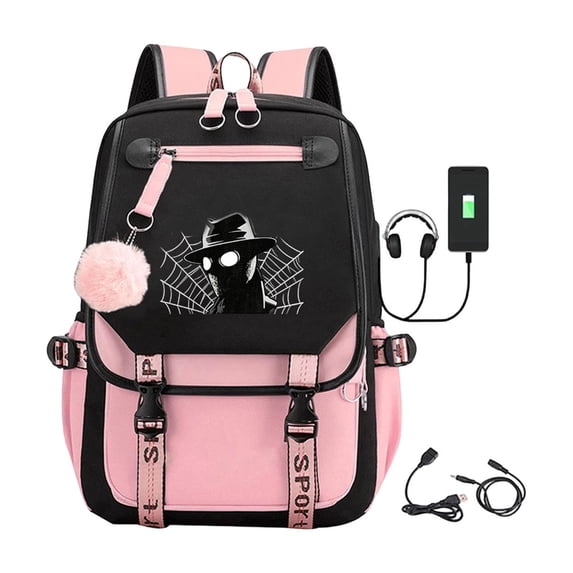 KUNPENG Bo'ys Noir Spidey Style Backpack Teen Large Capacity Dark Superhero Theme Elementary School Bookbag Lightweight Water Resistant School Bag Casual Daypack for Teens Back to School Gift