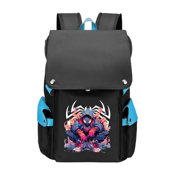 KUNPENG Bo'ys Spidey Style Backpack Teen Large Capacity Superhero Theme Elementary Middle School Bookbag Lightweight Water Resistant School Bag Casual Daypack for Teens Back to School Gift