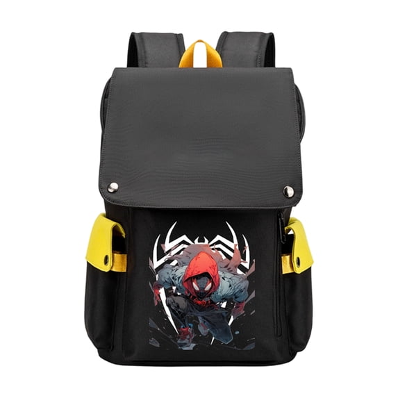 KUNPENG Bo'ys Spidey Style Backpack Teen Large Capacity Superhero Theme Elementary Middle School Bookbag Lightweight Water Resistant School Bag Casual Daypack for Teens Back to School Gift