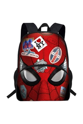 Bo'ys Spidey Style Backpack Teen Large Capacity Superhero Theme Elementary School Bookbag Lightweight Water Resistant Multi Pocket Travel Daypack for Teens Back to School Holiday Gifts Pack