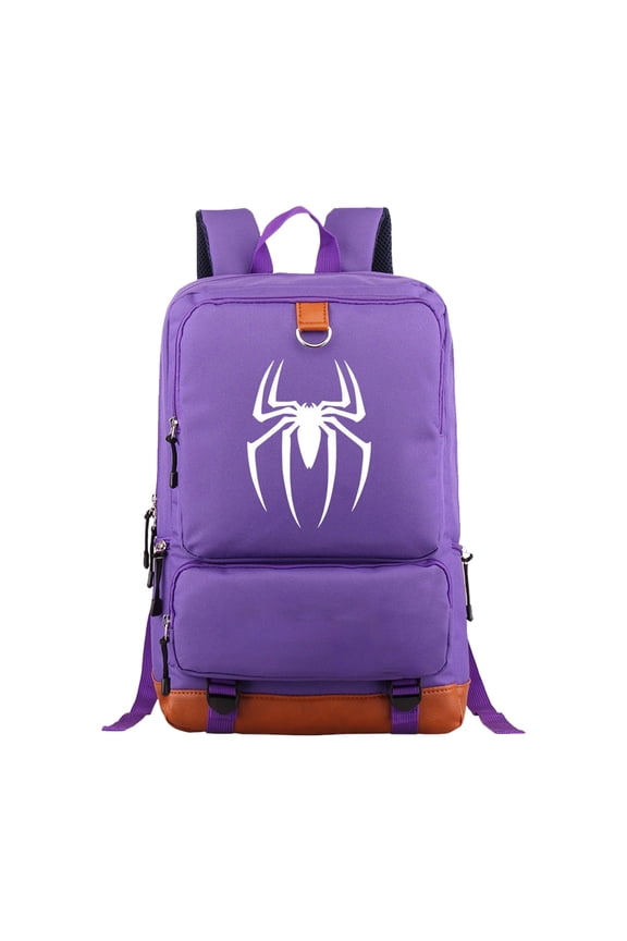 Bo'ys Spidey Style Backpack Teen Large Capacity Superhero Theme Elementary School Bookbag Lightweight Water Resistant School Bag Casual Daypack for Teens Back to School Gift