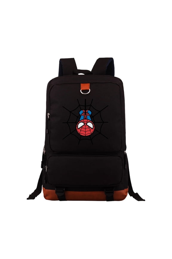 Bo'ys Spidey Style Backpack Teen Large Capacity Superhero Theme Elementary School Bookbag Lightweight Water Resistant School Bag Casual Daypack for Teens Back to School Gift