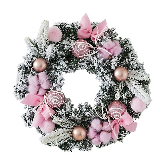 KUNPENG Christmas Wreath for Decorating 11.81" Xmas Wreath for Front Door Outdoor Indoor Holiday Home Styling