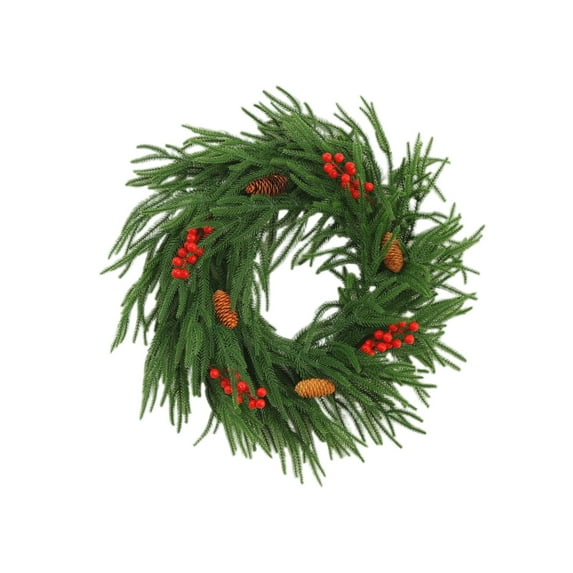 KUNPENG Christmas Wreath for Gathering 12" Artificial Xmas Wreath for Front Door Outdoor Indoor Family Event Decor
