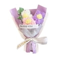 thumbnail image 1 of KUNPENG Crochet Flowers, Mother's Day Gifts, Knitted Flower Bouquet, Handmade Flowers, 4.7 Inch, 1 Pc, Blessyou Font Design, Gifts for Teachers and Mom, 1 of 8