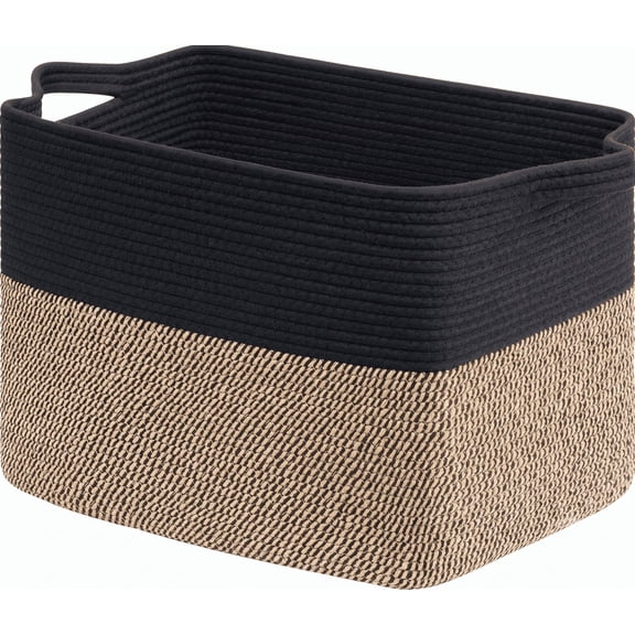 KUNPENG Cube Storage Bins - Towel, Book, Cloth, Shoes, Closet Shelf Woven Baskets for Office, Laundry, 13''x10''x9''