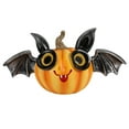 thumbnail image 1 of KUNPENG Cute Halloween Pumpkin Bat Resin Ornament, 4.5 Inch Spooky Pumpkin Figurine with Bat Wings, Decorative Tabletop Centerpiece for Home Holiday Party Indoor Halloween Decor, 1 of 4