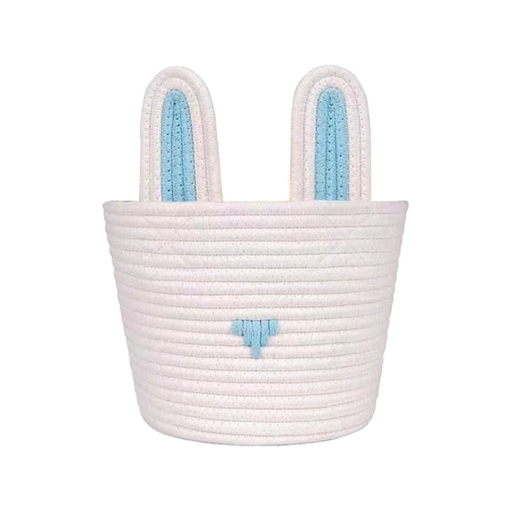 KUNPENG Easter Basket for Eggs Hunt Baby's First Easter Basket, Colorful Lovely Bunny Woven Gifts for Baby Kids Room Organizer Kids Carrying Gift and Eggs