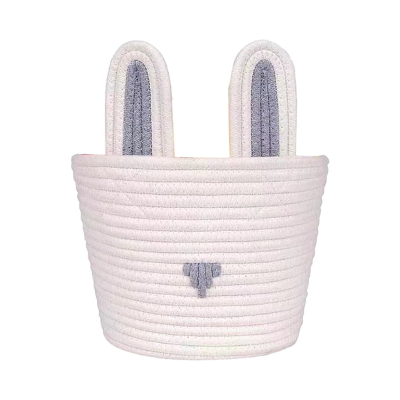KUNPENG Easter Basket for Eggs Hunt Baby's First Easter Basket, Colorful Lovely Bunny Woven Gifts for Baby Kids Room Organizer Kids Carrying Gift and Eggs