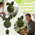 thumbnail image 1 of KUNPENG Easter Bunny Flower Decorations,Potted Artificial Cute Rabbit Shaped Planter Faux Spring Blossoms for Small Tabletop Floral Decor Office Home Kids Room, 1 of 9