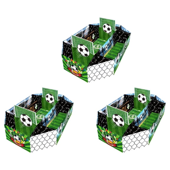 KUNPENG Football Party Food Boxes - Foldable Game Day Snack Trays, Stadium-Style Cardboard Treat Holders for Super Bowl Decorations, Tailgate Supplies & Sports Theme Birthday Parties