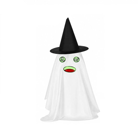 KUNPENG Glow in the Dark Halloween Hanging Ghost Decor, Flying Cute Spooky Expression Fabric Phantom, Outdoor Yard Tree Porch Wall Hanging Ornament, Holiday Haunted House Party Props Accessory