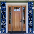 thumbnail image 1 of KUNPENG Graduation Decorations 2026, Class of 2026 Graduation Banner, Graduation Party Supplies, Graduation Porch Sign, 70.9 x 11.8 Inch, 2026 Grad Printed Decor, 7 Pcs, 1 of 6