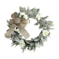 thumbnail image 1 of KUNPENG Lambs Ear Garlands with Flower Home Decorations, 16 Inch Spring Summer Decorative Artificial Lambs Ear Wreaths for Front Door, Easy Clean Greenery Wreath for Weddings, Easter Decorations, 1 of 5