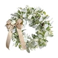 thumbnail image 1 of KUNPENG Lambs Ear Garlands Home Decorations, 16 Inch Spring Summer Decorative Artificial Lambs Ear Wreaths for Front Door, Easy Clean Greenery Wreath for Weddings, Easter Decorations, 1 of 5