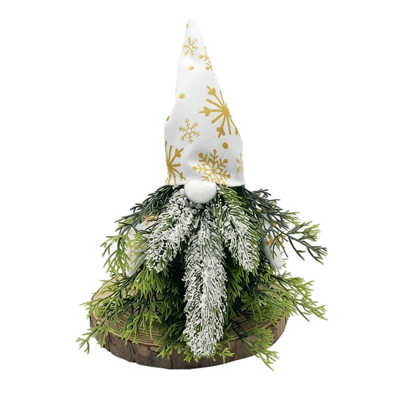 KUNPENG Lighted Christmas Gnome Tabletop Decor, Pre-Lit Mini Holiday Tree Plush Swedish Tomte Figurine for Winter Home Mantel Shelf Centerpiece, 1PC