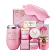 thumbnail image 1 of KUNPENG Mother Day Gifts, Birthday Gifts for Women, Pink Self Care Gifts for Women Spa Gift Basket with Insulated Wine Tumbler, Relaxation Stress Relief Gift Set for Mom Wife Her, Pink, 1 of 2