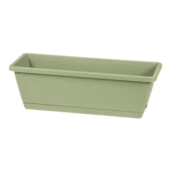 KUNPENG Rectangular Planter Box for Vegetables and Herbs Durable Plastic Window Box for Indoor Outdoor Windowsill Garden 19x7x6"