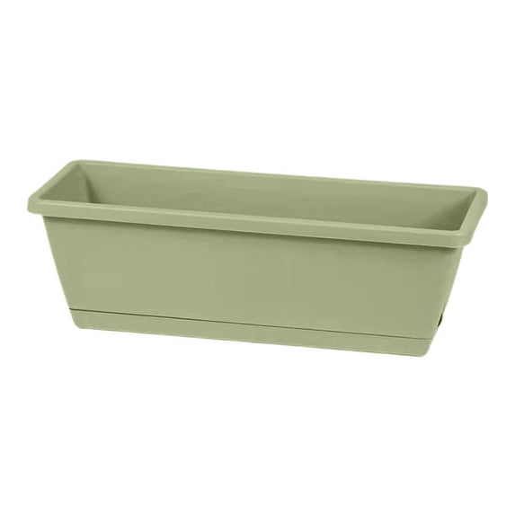 KUNPENG Rectangular Planter Box for Vegetables and Herbs Durable Plastic Window Box for Indoor Outdoor Windowsill Garden 19x7x6"